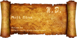 Mult Dina névjegykártya